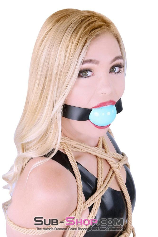 0598A      2" Large Ball Gag, Diamond Blue Ball Gag Gags   , Sub-Shop.com Bondage and Fetish Superstore