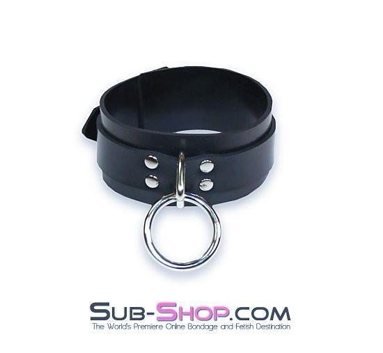 0604A      Black Tie Affair Rubber Bondage Collar Collar   , Sub-Shop.com Bondage and Fetish Superstore