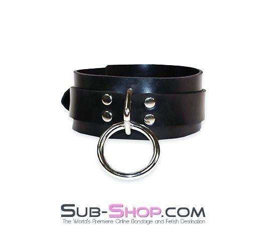 0604A      Black Tie Affair Rubber Bondage Collar Collar   , Sub-Shop.com Bondage and Fetish Superstore