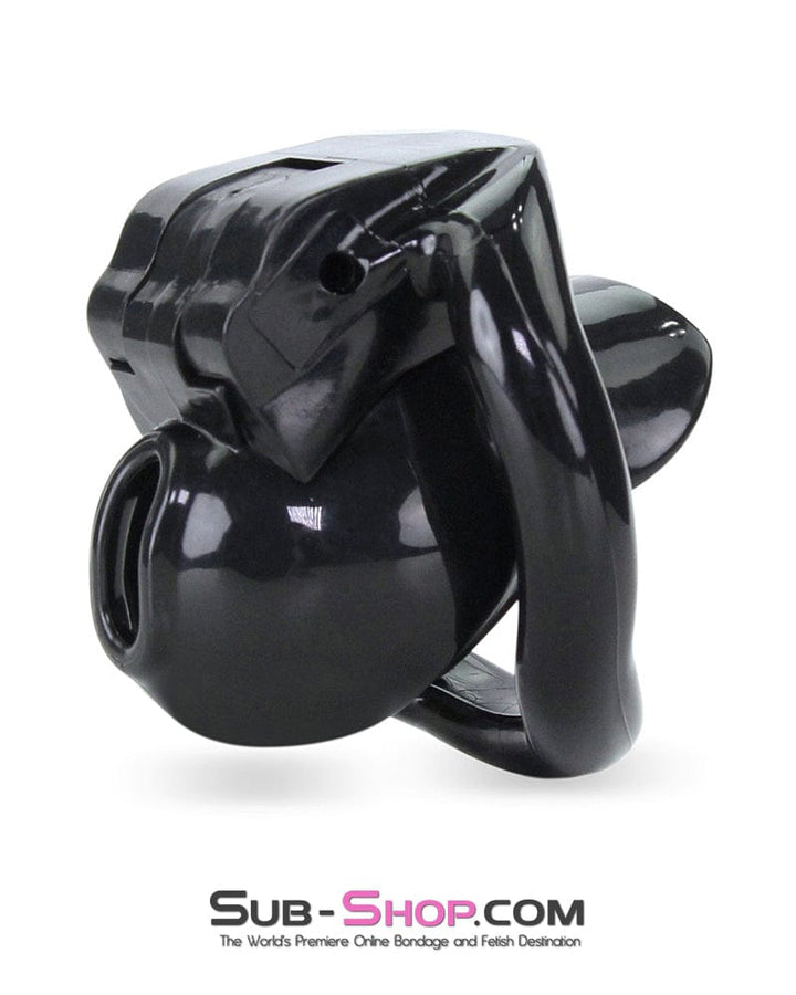 0643M      Defiant Mini Black Locking Chastity Cock Cage Chastity   , Sub-Shop.com Bondage and Fetish Superstore