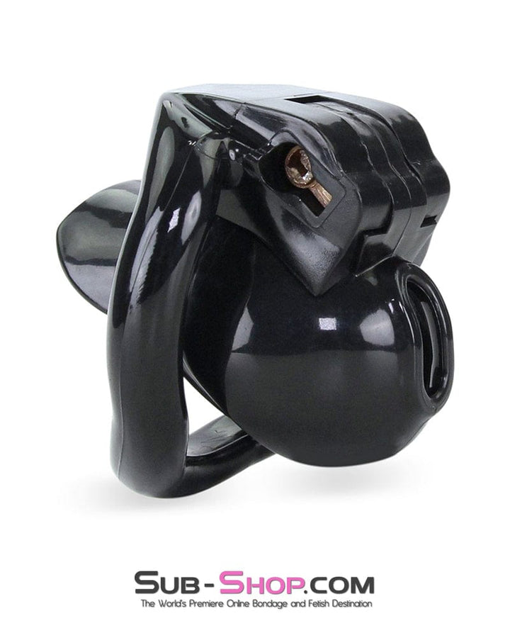 0643M      Defiant Mini Black Locking Chastity Cock Cage Chastity   , Sub-Shop.com Bondage and Fetish Superstore