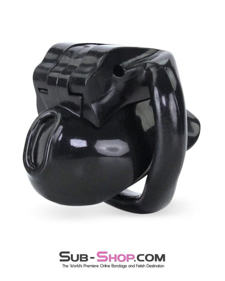 0643M      Defiant Mini Black Locking Chastity Cock Cage Chastity   , Sub-Shop.com Bondage and Fetish Superstore