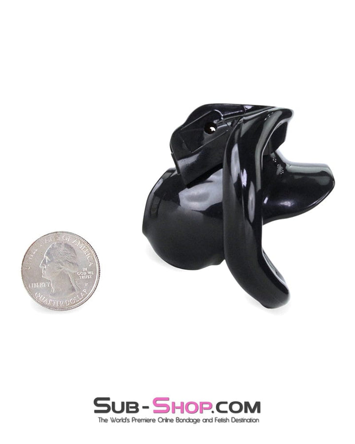 0643M      Defiant Mini Black Locking Chastity Cock Cage Chastity   , Sub-Shop.com Bondage and Fetish Superstore