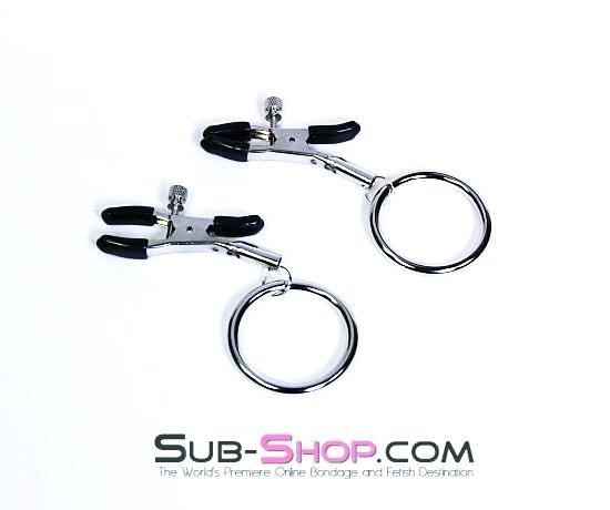 0670ZG      Adjustable Nipple Clamps with Weight Hanging Rings - MEGA Deal Black Friday Blowout   , Sub-Shop.com Bondage and Fetish Superstore