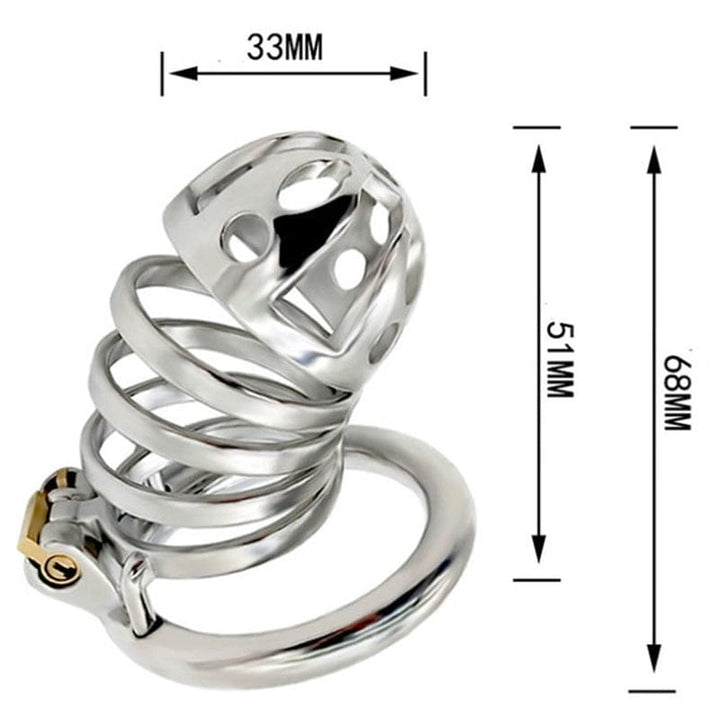 6764M      The Slammer Stainless Steel Locking Chastity Cock Cage Chastity   , Sub-Shop.com Bondage and Fetish Superstore