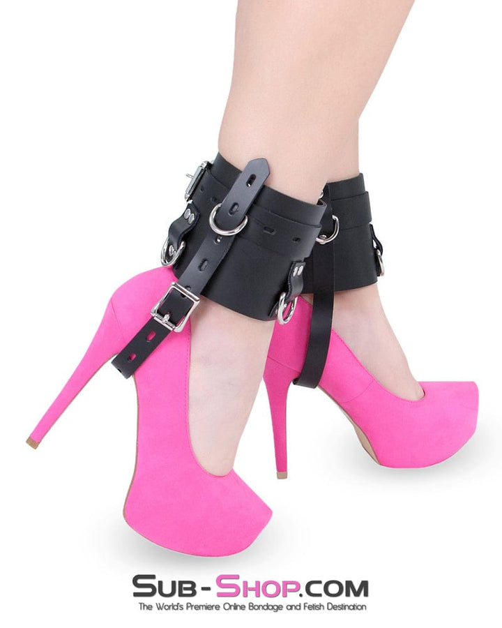 6790A-SIS      Stiletto Sissy Bitch Prisoner Wide Locking Shoe Cuffs Sissy   , Sub-Shop.com Bondage and Fetish Superstore