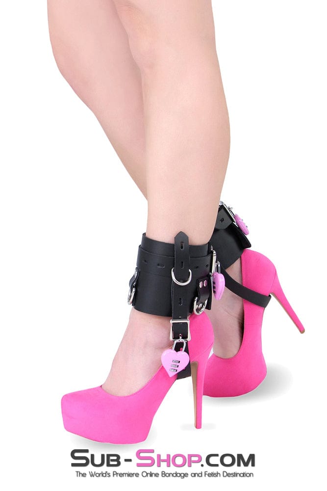 6790A-SIS      Stiletto Sissy Bitch Prisoner Wide Locking Shoe Cuffs Sissy   , Sub-Shop.com Bondage and Fetish Superstore