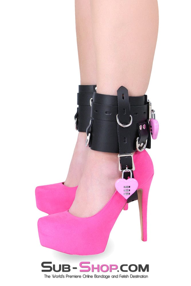 6790A-SIS      Stiletto Sissy Bitch Prisoner Wide Locking Shoe Cuffs Sissy   , Sub-Shop.com Bondage and Fetish Superstore