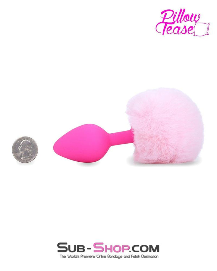 0679E      Pink Princess Puff Bunny Butt Medium Hot Pink Silicone Tail Butt Plug Butt Plug   , Sub-Shop.com Bondage and Fetish Superstore