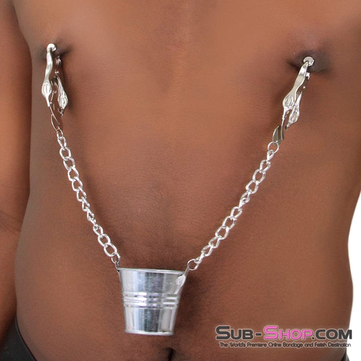 6875M      Slave's Burden Labia and Nipple Clamps with Weight Bucket - LAST CHANCE - Final Closeout! MEGA Deal   , Sub-Shop.com Bondage and Fetish Superstore