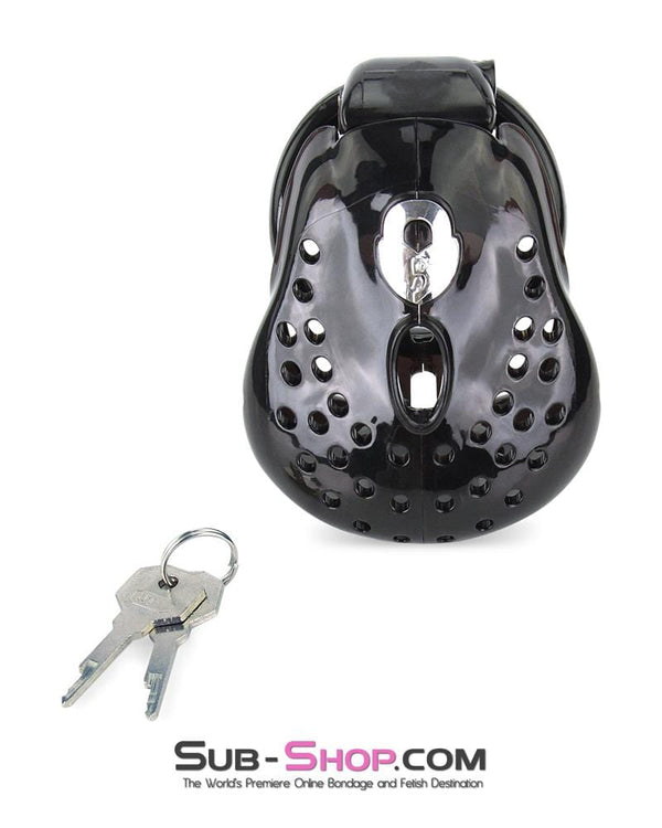 6965AE      Large Dark Dungeon Cage Black High Security Full Coverage Male Chastity Device Chastity   , Sub-Shop.com Bondage and Fetish Superstore