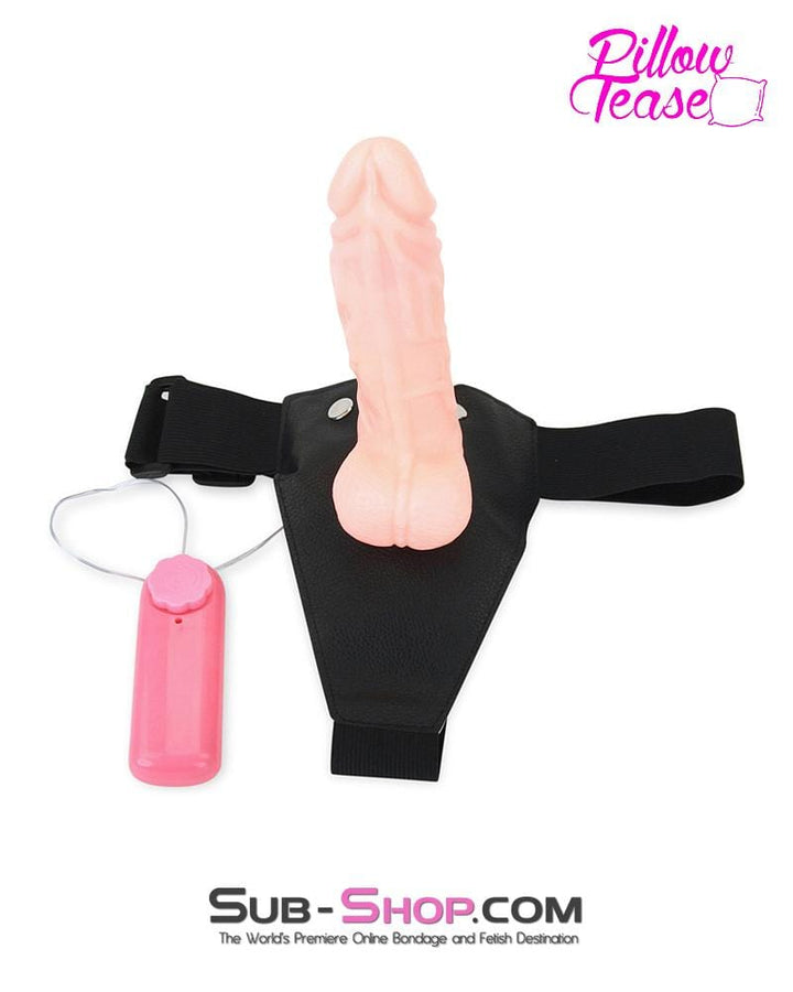 0698E-SIS      Pretty Sissy Slave Games Vibrating Penis Extender Hollow Pegging Female BDSM Strap On Harness Set with Vibrating Tip Sissy   , Sub-Shop.com Bondage and Fetish Superstore