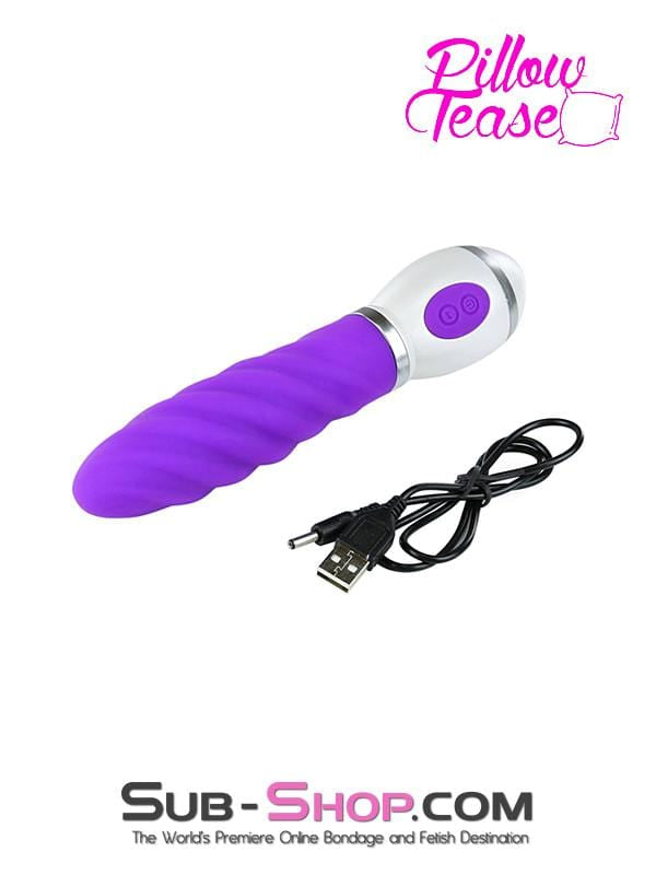 7000M      Rechargeable 12 Function Rotating Purple Twist Vibrator Vibrators   , Sub-Shop.com Bondage and Fetish Superstore