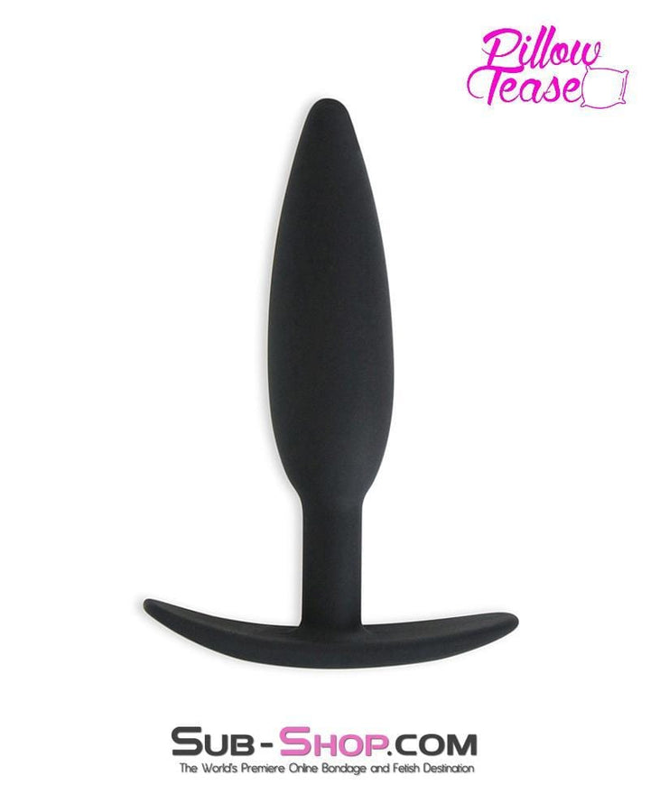 7032E      Small Slim Black Silicone Anal Starter Plug - LAST CHANCE - Final Closeout! MEGA Deal   , Sub-Shop.com Bondage and Fetish Superstore