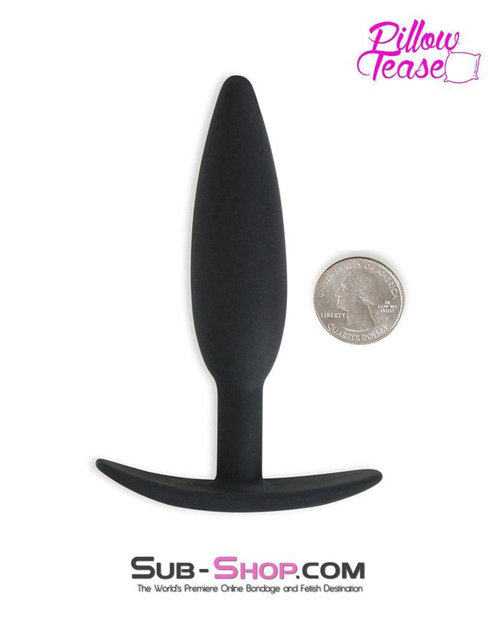 7032E      Small Slim Black Silicone Anal Starter Plug - LAST CHANCE - Final Closeout! MEGA Deal   , Sub-Shop.com Bondage and Fetish Superstore