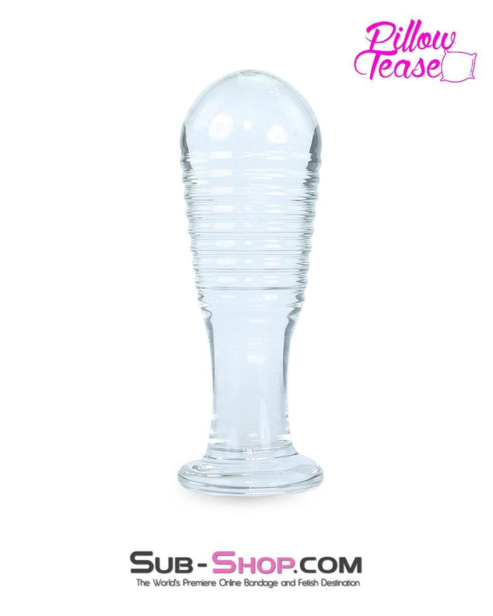 7034E      Ribbed Glass Anal Plug - LAST CHANCE - Final Closeout! MEGA Deal   , Sub-Shop.com Bondage and Fetish Superstore