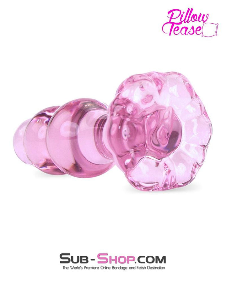 7036E      Pink Glass Flower Anal Plug - LAST CHANCE - Final Closeout! MEGA Deal   , Sub-Shop.com Bondage and Fetish Superstore