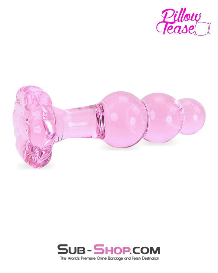 7036E      Pink Glass Flower Anal Plug - LAST CHANCE - Final Closeout! MEGA Deal   , Sub-Shop.com Bondage and Fetish Superstore