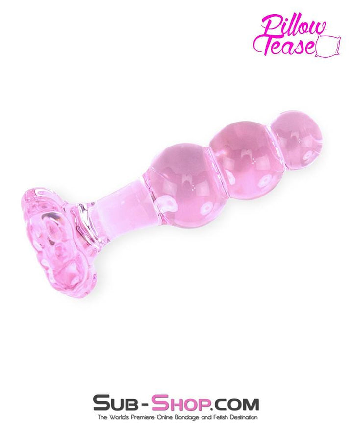 7036E      Pink Glass Flower Anal Plug - LAST CHANCE - Final Closeout! MEGA Deal   , Sub-Shop.com Bondage and Fetish Superstore