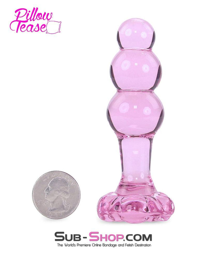 7036E      Pink Glass Flower Anal Plug - LAST CHANCE - Final Closeout! MEGA Deal   , Sub-Shop.com Bondage and Fetish Superstore