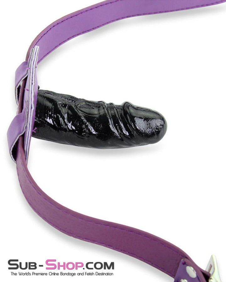 7052MQ      Purple Seduction Deep Throat 4" Locking Penis Gag Gags   , Sub-Shop.com Bondage and Fetish Superstore