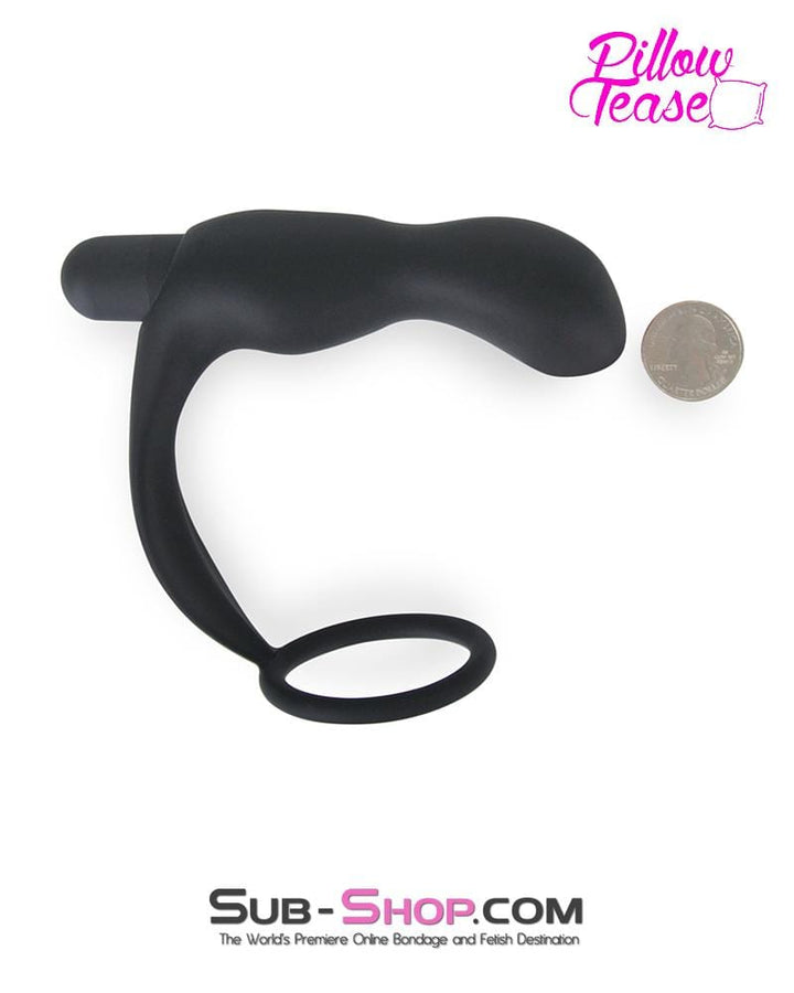 7085E      Waterproof Rechargeable Silicone Prostate Plug with Cock Ring Enhancer Prostate Stimulator   , Sub-Shop.com Bondage and Fetish Superstore