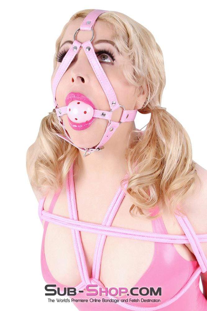 7109DL-SIS      Pretty Sissy Slave Pink Domme Breather Ball Gag Trainer Sissy   , Sub-Shop.com Bondage and Fetish Superstore