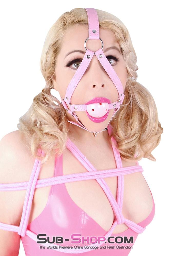 7109DL      Pink Breather Ball Gag Trainer Gags   , Sub-Shop.com Bondage and Fetish Superstore