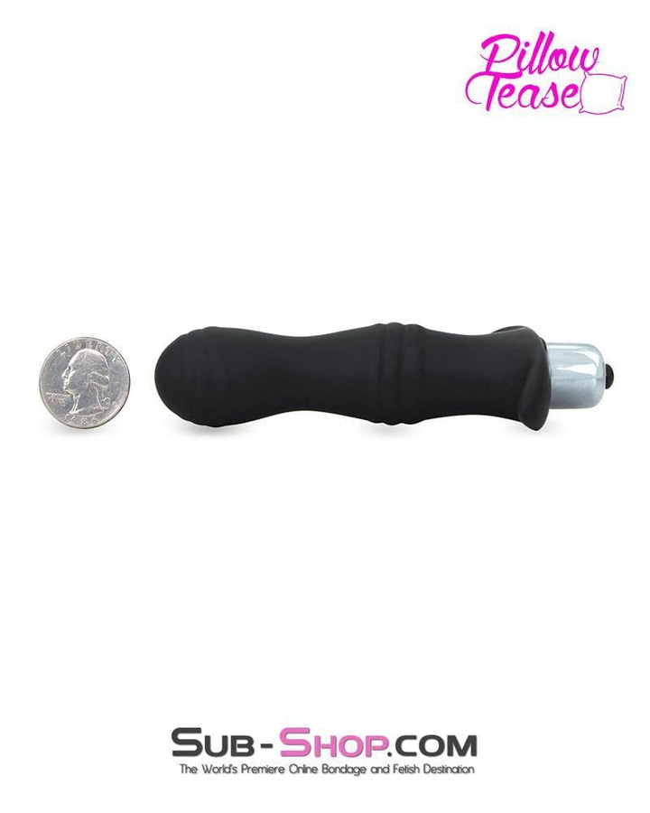 7118S      Vibrating Black Silicone P-Spot Butt Plug with Removable Bullet - MEGA Deal MEGA Deal   , Sub-Shop.com Bondage and Fetish Superstore