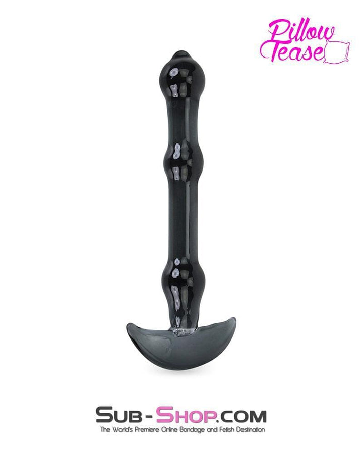 7119S      Black Glass Anal Rod Dildo with Handle Base - LAST CHANCE - Final Closeout! MEGA Deal   , Sub-Shop.com Bondage and Fetish Superstore