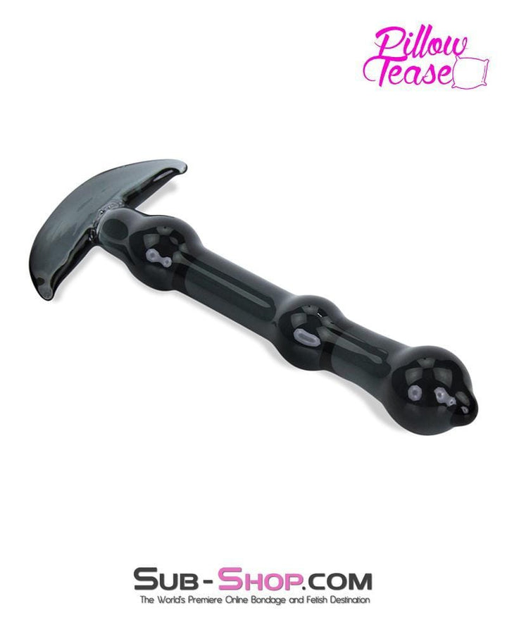 7119S      Black Glass Anal Rod Dildo with Handle Base - LAST CHANCE - Final Closeout! MEGA Deal   , Sub-Shop.com Bondage and Fetish Superstore