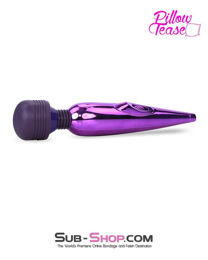 7120S      USB Rechargeable Purple Power Chrome 7" Vibrating Travel Wand Vibrators   , Sub-Shop.com Bondage and Fetish Superstore