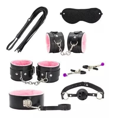 7122DL      8 Pc Pink Plush Bondage Fantasy Kit Bondage Set   , Sub-Shop.com Bondage and Fetish Superstore