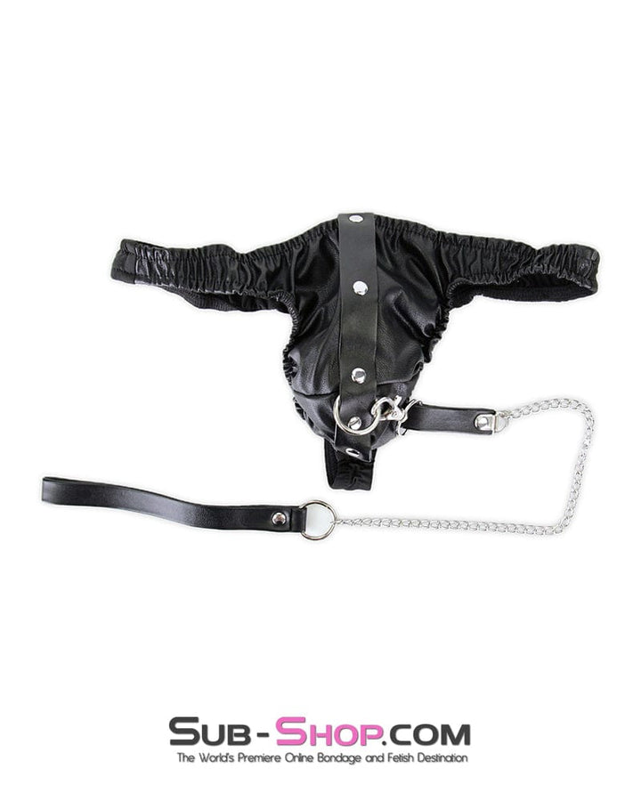 7127M-SIS      Sissy Bondage Domme Man Panties with Cum with Me Leash Sissy   , Sub-Shop.com Bondage and Fetish Superstore