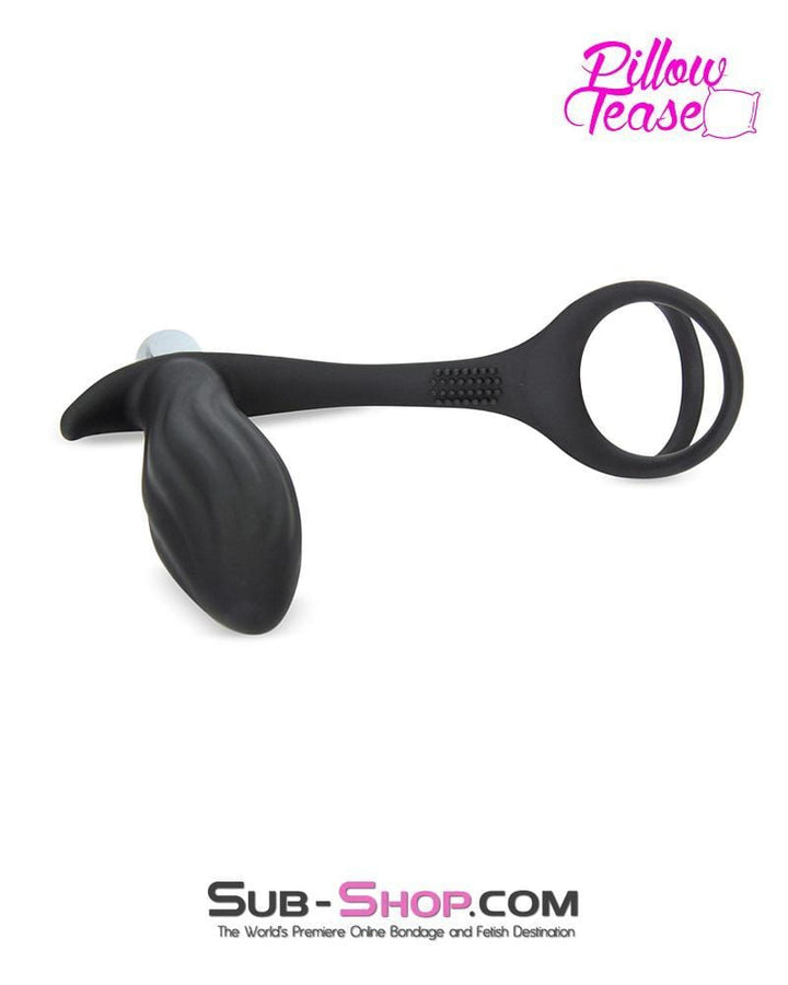 7153S      Vibrating Silicone Waves Butt Plug with Cock and Balls Ring - LAST CHANCE - Final Closeout! MEGA Deal   , Sub-Shop.com Bondage and Fetish Superstore