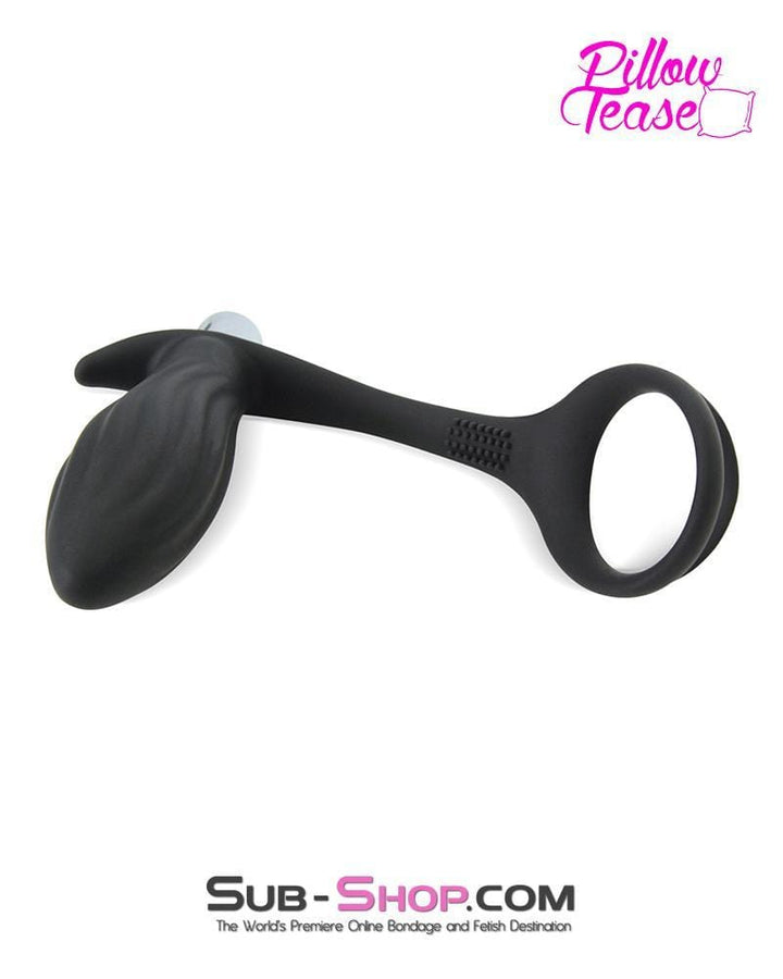 7153S      Vibrating Silicone Waves Butt Plug with Cock and Balls Ring - LAST CHANCE - Final Closeout! MEGA Deal   , Sub-Shop.com Bondage and Fetish Superstore