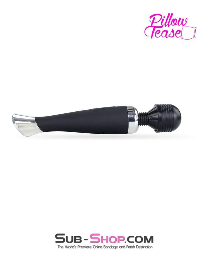 7182M      Waterproof 10 Function USB Rechargeable Black Magic Wand Vibrator Vibrators   , Sub-Shop.com Bondage and Fetish Superstore