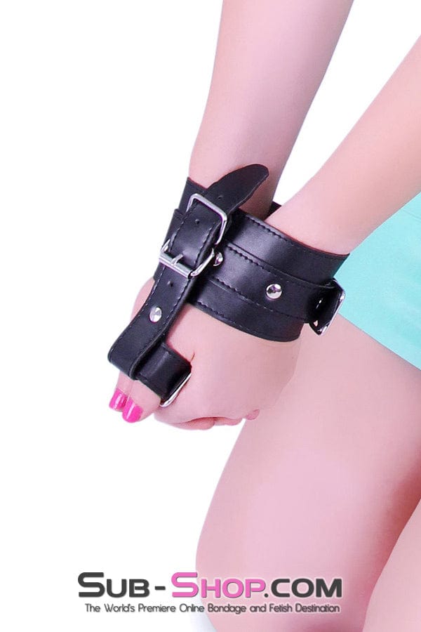 0721MH      Wrist Cuff with Thumb Strap Cuffs   , Sub-Shop.com Bondage and Fetish Superstore