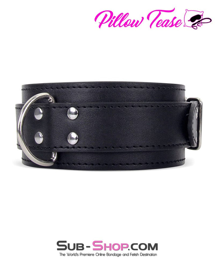 7291M      Training Day Vegan Leather Bondage Collar with D-Ring Collar   , Sub-Shop.com Bondage and Fetish Superstore