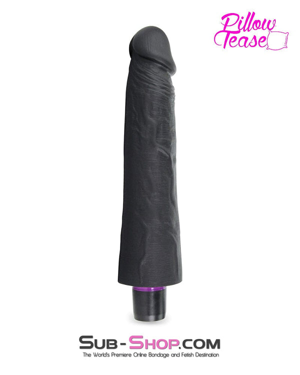 7324M      Super-soft 9” Black Silicone Dildo Vibrator Dildo   , Sub-Shop.com Bondage and Fetish Superstore