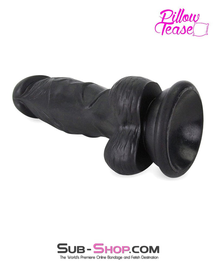 7332M-SIS      Liquid Silicone Colours Dildo Sissy Pleasure - Black 6.5" Sissy   , Sub-Shop.com Bondage and Fetish Superstore