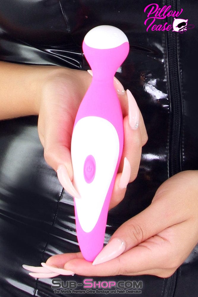 7351M      Rechargeable 7 Function Overdrive Pink Silicone Magic Wand Stimulator - LAST CHANCE - Final Closeout! MEGA Deal   , Sub-Shop.com Bondage and Fetish Superstore