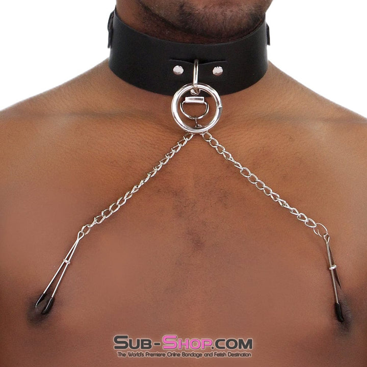 7356A      Tweezer Clamps & Collar Set Collar & Clamps   , Sub-Shop.com Bondage and Fetish Superstore