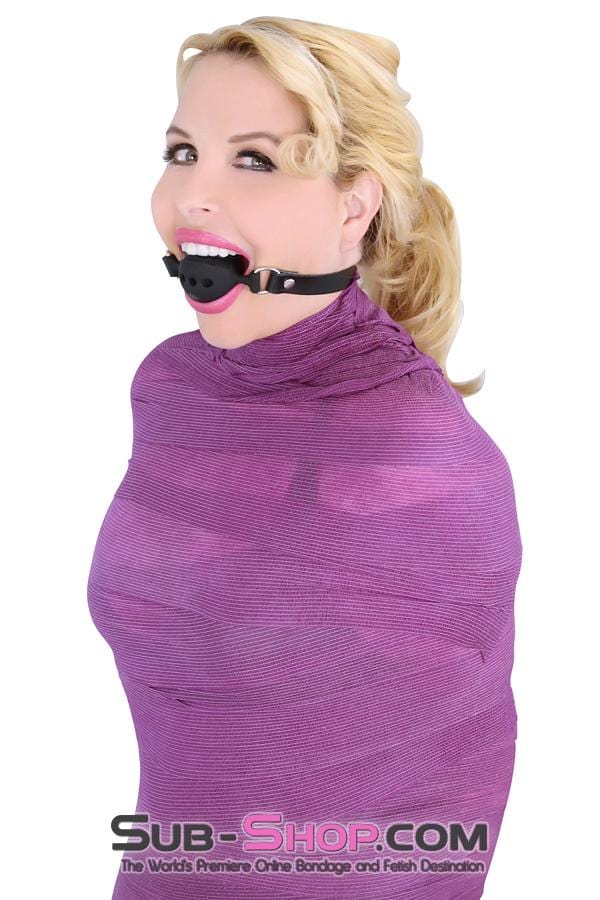 7364A      Large Black Silicone Ball Gag with Breather Holes Gags   , Sub-Shop.com Bondage and Fetish Superstore