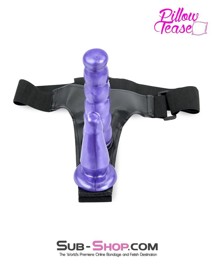 7392M      Tit for Tat Double Dildo Adjustable Strap On Dildo Harness Set Strap On   , Sub-Shop.com Bondage and Fetish Superstore