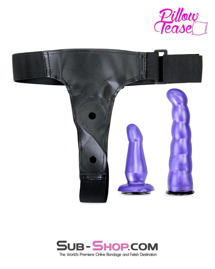 7392M      Tit for Tat Double Dildo Adjustable Strap On Dildo Harness Set Strap On   , Sub-Shop.com Bondage and Fetish Superstore