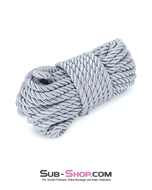 7813RS      Silver Linings Silky Braided Silver Bondage Rope - MEGA Deal MEGA Deal   , Sub-Shop.com Bondage and Fetish Superstore