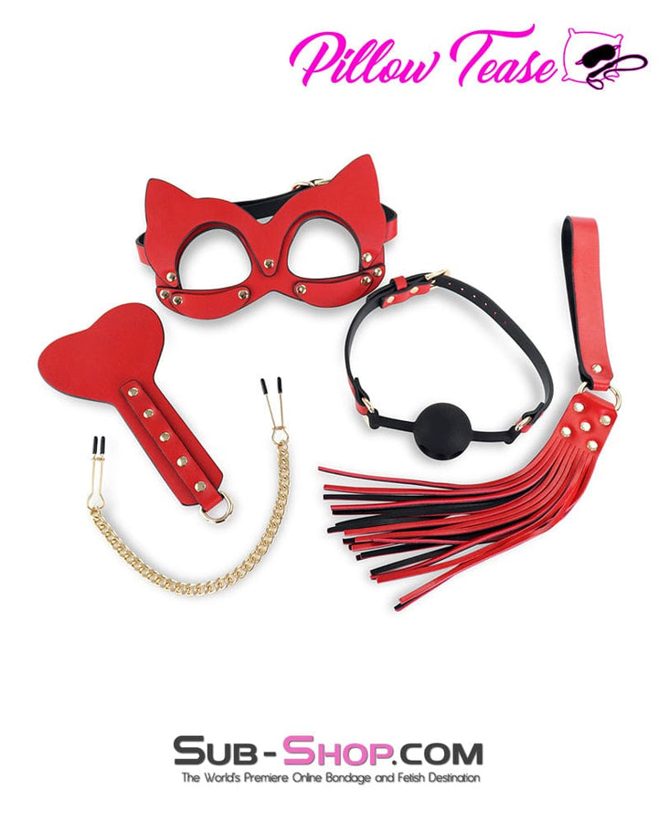 7874DL      Luxe 9 PC Naughty Kitten Bondage Fantasy Kit with Case Bondage Set   , Sub-Shop.com Bondage and Fetish Superstore