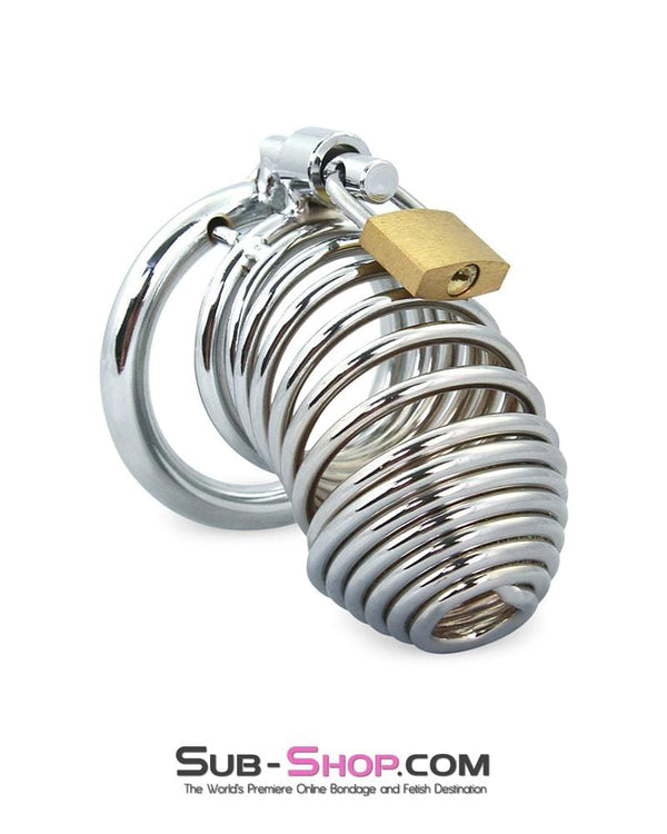 7902M      Curved Spiral Steel Chastity Tease and Torment Cock Cage Chastity   , Sub-Shop.com Bondage and Fetish Superstore