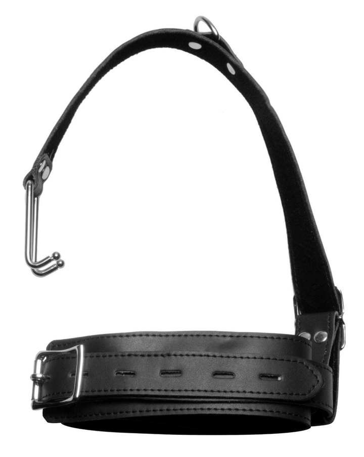 8837HS      Japanese Bondage Locking Collar & Nose Hook Restraint System Collar   , Sub-Shop.com Bondage and Fetish Superstore